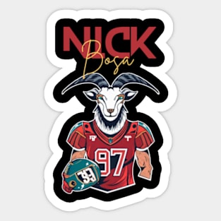 nick bosa the goat Sticker